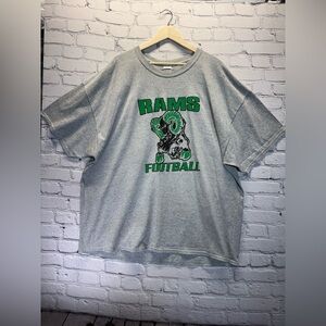 Men's short sleeved Rams football t shirt, grey with green graphic  3XL
